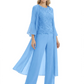 Elegant Pink 3-Piece Pant Set Trending 2026 Styles with Lace Wide-Leg Pants