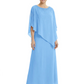 Elegant Mother of Bride Dresses Evening Gowns Trending 2026 Styles with Asymmetric Cape