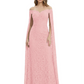 Elegant Mother of the Groom Gown Floral Lace Embroidered Formal Dress with Cape
