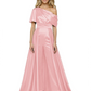 One Shoulder Mother of Bride jumpsuits Formal Gowns Floor Length Detachable Train