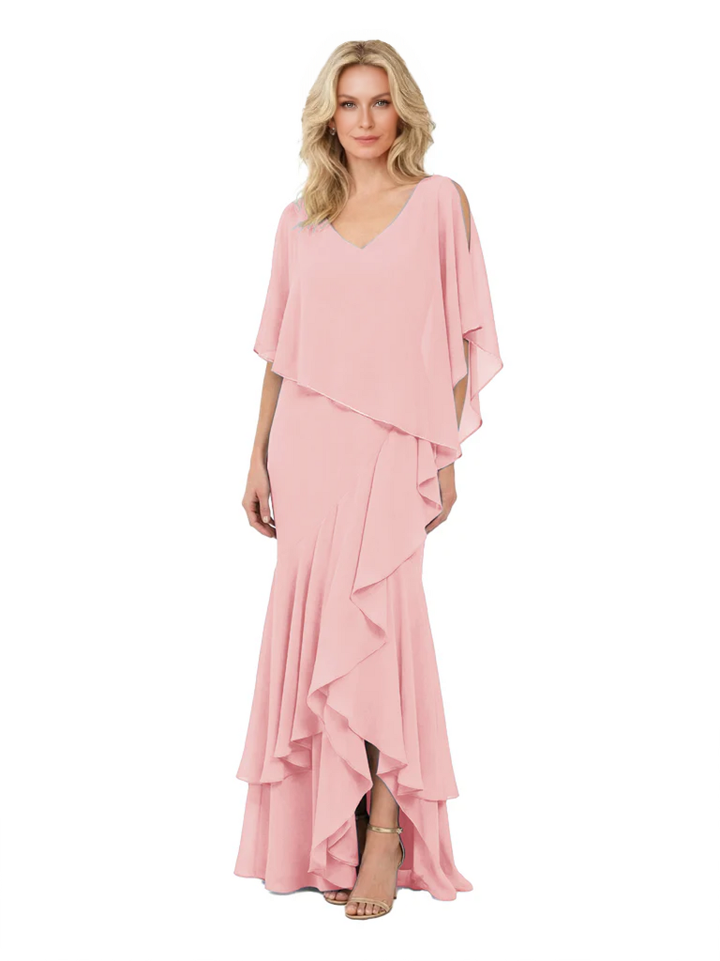 Chic Long A-Line Chiffon Mother of the Brides Dresses Sequin Mom Outfits