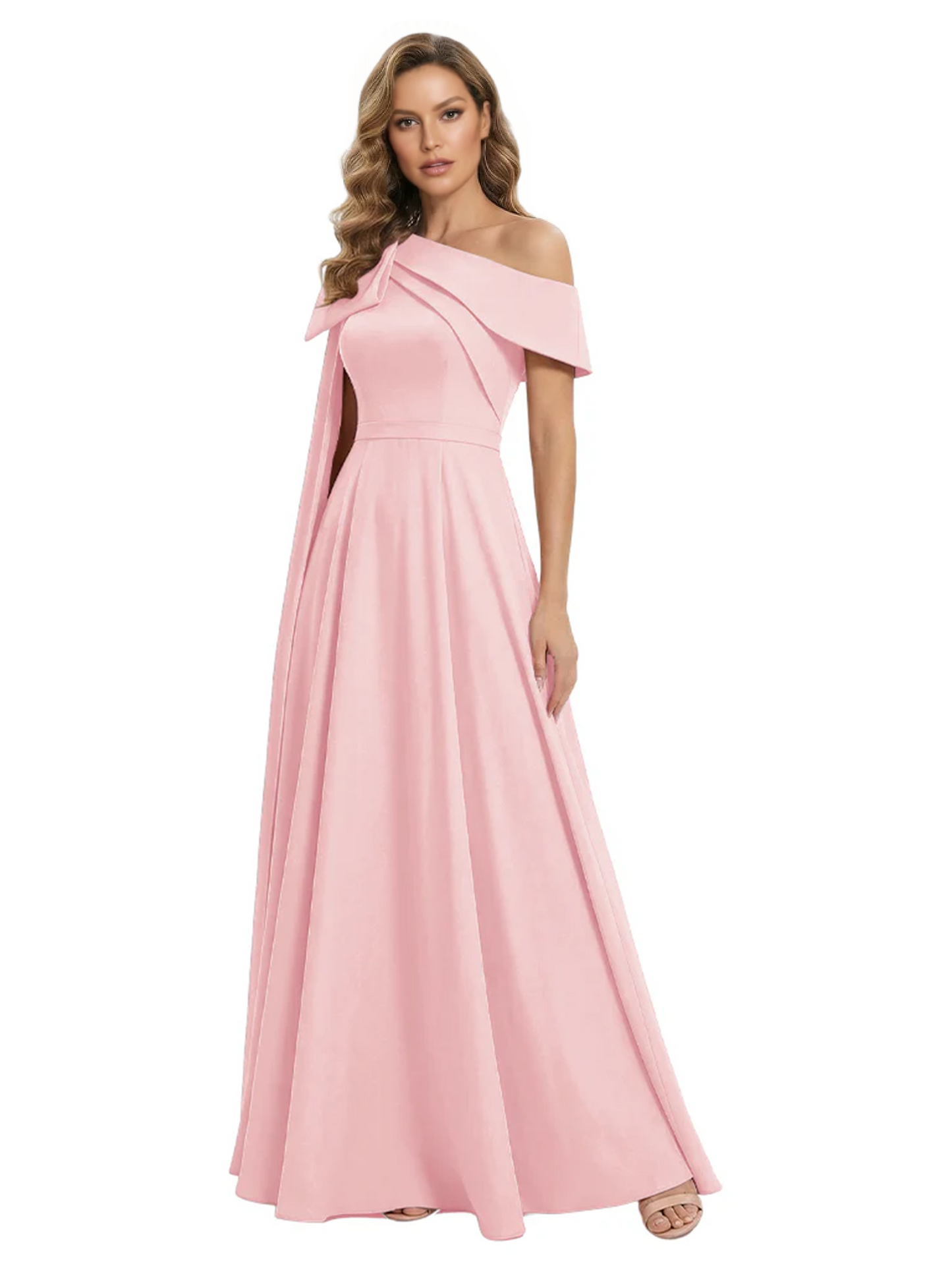 One Shoulder Elegant Mother of the Brides Dresses Mom Outfits Wedding Party