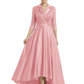 Elegant Mother of Bride Dress Evening Gowns Trending Styles with Lapel Collar 3/4 Sleeves