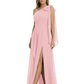 One-Shoulder Mother of the Bride Dress Chiffon Gown with Long Sash Detail