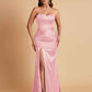Sexy Soft Satin Mermaid Sweetheart Floor-Length Mermaid Bridesmaid Dresses