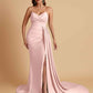 Sexy Soft Satin Mermaid V-neck Floor-Length Mermaid Bridesmaid Dresses