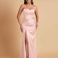 Sexy Soft Satin Mermaid Sweetheart Floor-Length Mermaid Bridesmaid Dresses