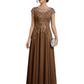 Chic Long A-Line Chiffon Mother of the Brides Dresses Sequin Mom Outfits For Wedding
