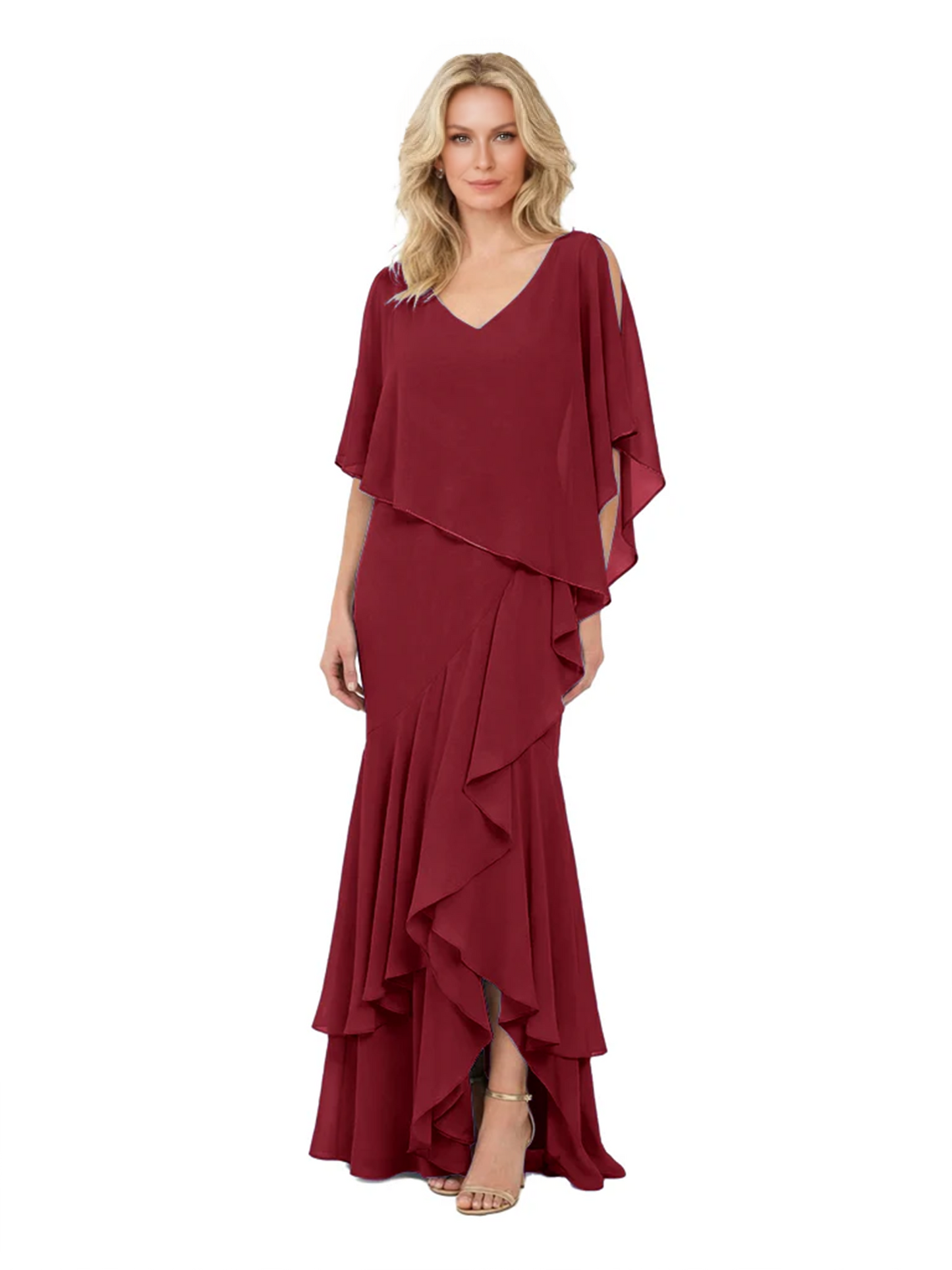 Chic Long A-Line Chiffon Mother of the Brides Dresses Sequin Mom Outfits