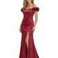Elegant Mother of the Groom Dresses Mermaid Satin Formal Gown High Slit