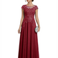 Chic Long A-Line Chiffon Mother of the Brides Dresses Sequin Mom Outfits For Wedding