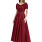 Luxury Formal Dress Sparkling Sequin Top Mother of Bride Dress Silk Satin A-Line Gowns