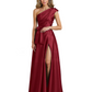 Wedding Mother of the Bride Dress One Shoulder and High Slit Formal Dresses