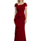 A-Line Satin Cap Sleeves Mother of the Brides Dresses Floor Length For Wedding