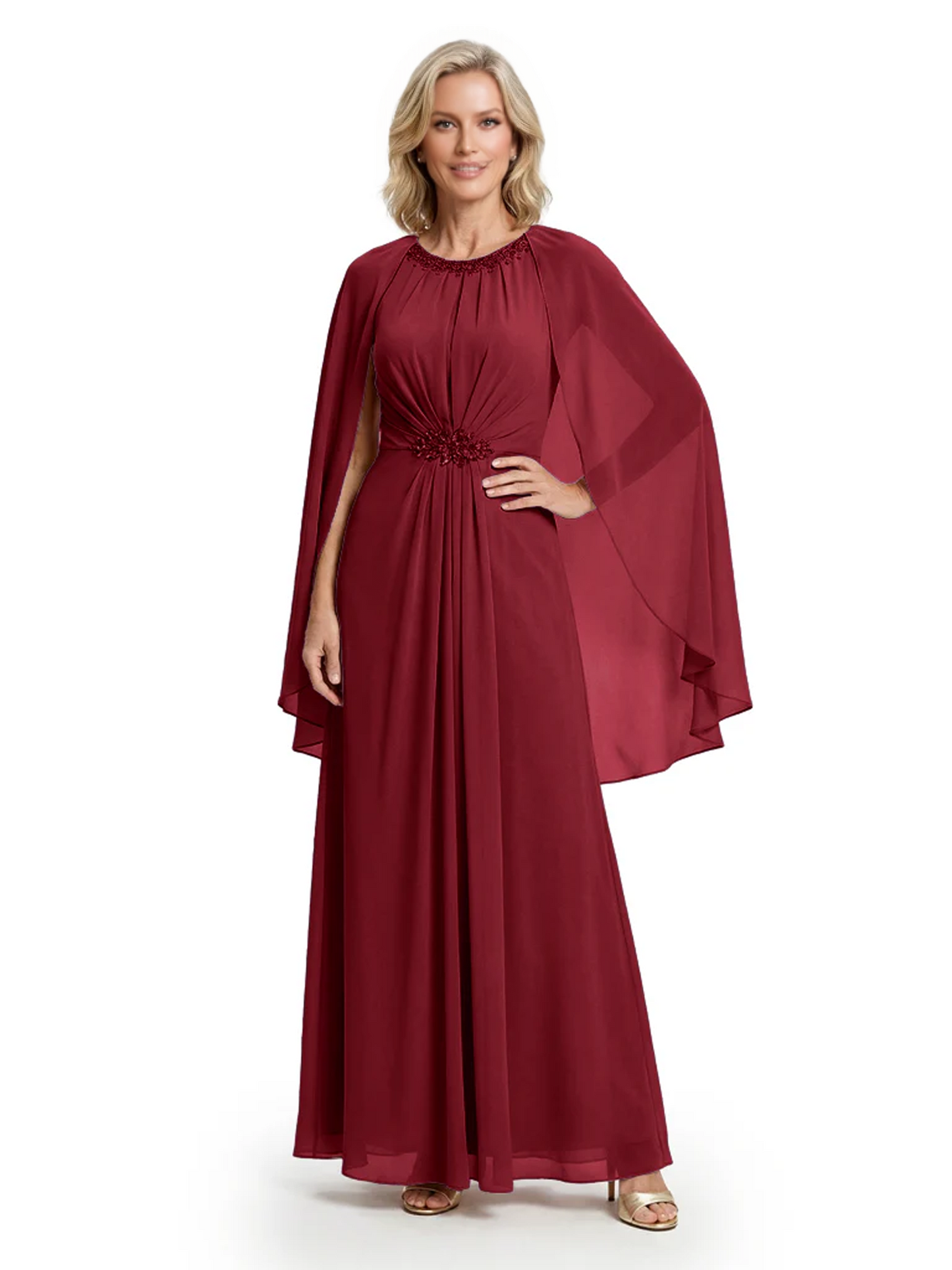 Floor Length Chiffon Mother of the Brides Dresses Wedding Party Gowns For Mom