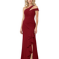 Modern Mother of Bride Dresses 2026 Asymmetric Neckline Ruffle Slit Gown