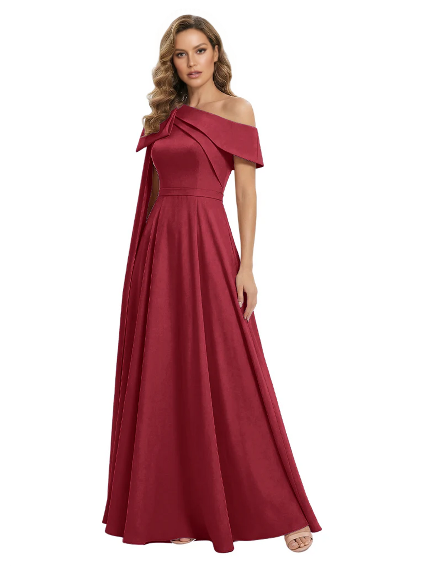 One Shoulder Elegant Mother of the Brides Dresses Mom Outfits Wedding Party