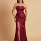 Sexy Soft Satin Mermaid Sweetheart Floor-Length Mermaid Bridesmaid Dresses