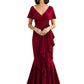 Satin Mermaid Mother of The Bride Dresses Long Formal Evening Dresses