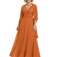 Luxury Formal Mother of Bride Dress Sparkling Sequin Top & Flowy Chiffon Skirt with Shawl