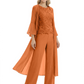 Elegant Pink 3-Piece Pant Set Trending 2026 Styles with Lace Wide-Leg Pants