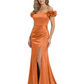 Elegant Mother of the Groom Dresses Mermaid Satin Formal Gown High Slit