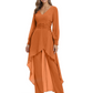 Luxury Black Formal Trousers Set High-Low Chiffon Top with Sparkling Beaded Detail
