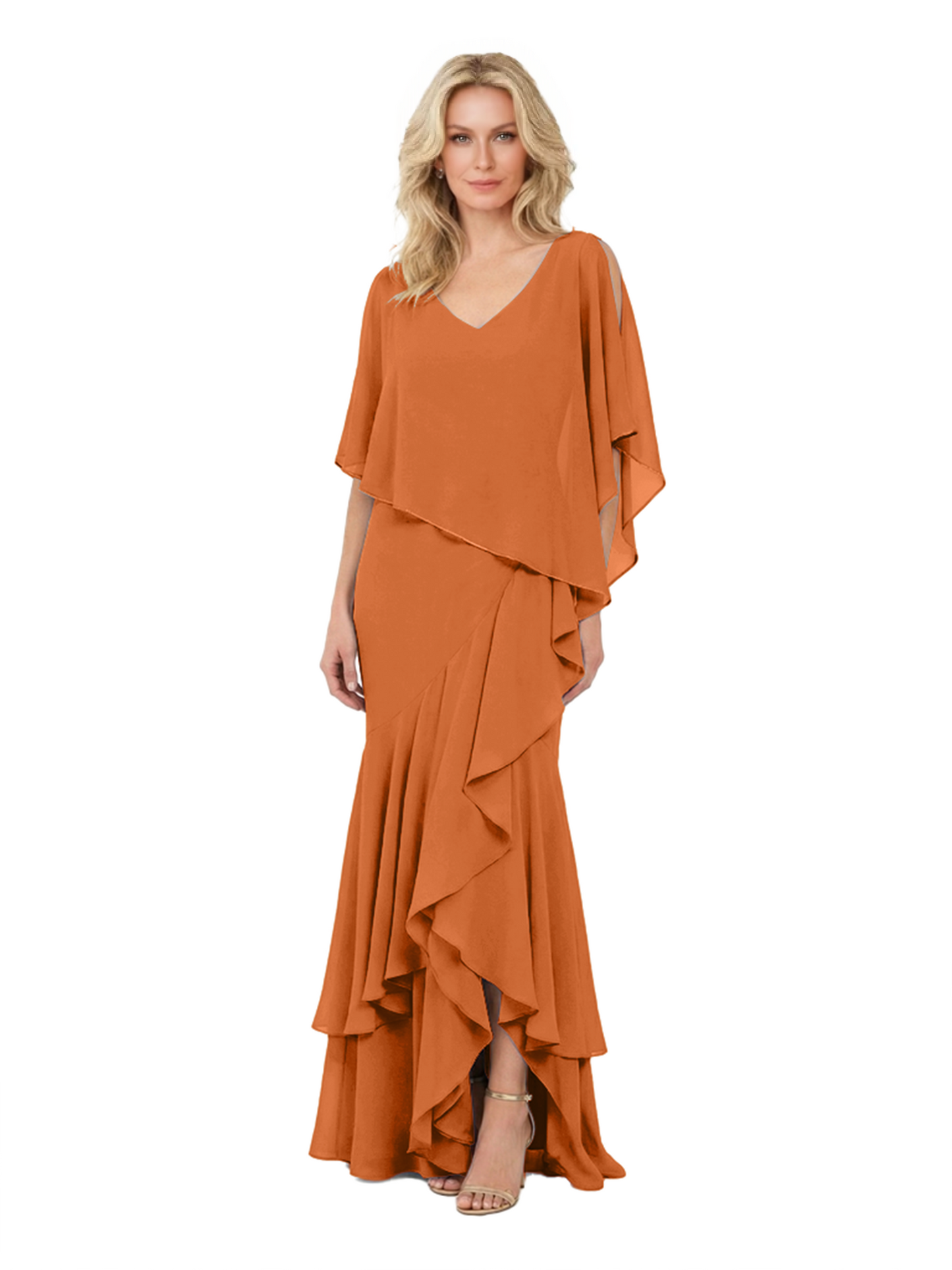 Chic Long A-Line Chiffon Mother of the Brides Dresses Sequin Mom Outfits