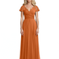 Mother of the Bride Dress Cap Sleeves and V-Neckline with Embroidered Lace Shoulders