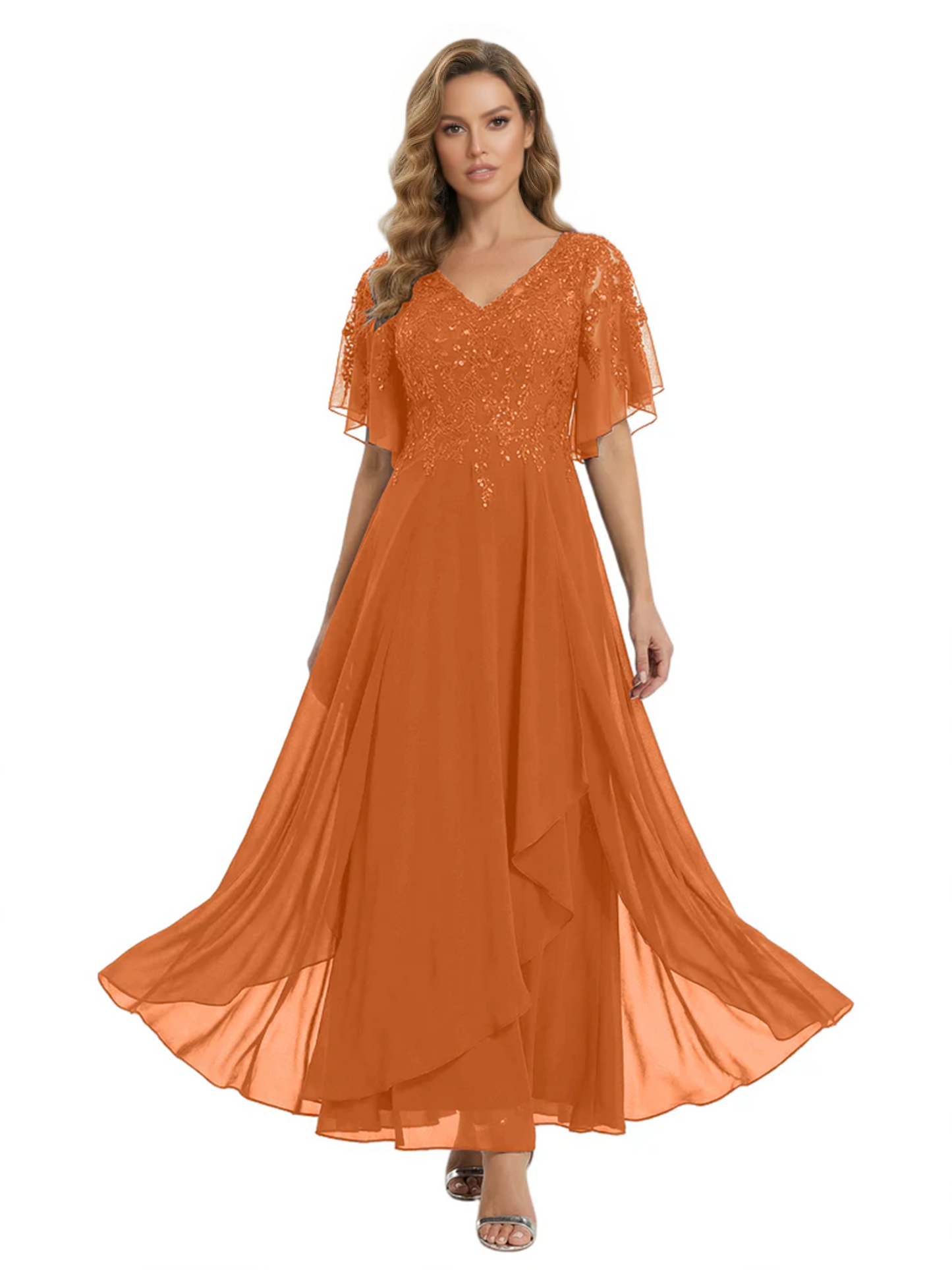 Bling Sequin Chiffon Mother of the Brides Dresses Wedding Party Gowns For Mom