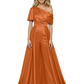 One Shoulder Mother of Bride jumpsuits Formal Gowns Floor Length Detachable Train