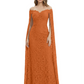 Elegant Mother of the Groom Gown Floral Lace Embroidered Formal Dress with Cape