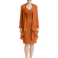 2PCS Knee Length Chiffon Mother of the Brides Dresses Short V-Neck