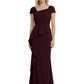 A-Line Satin Cap Sleeves Mother of the Brides Dresses Floor Length For Wedding