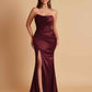 Sexy Soft Satin Mermaid Side Slit Floor-Length Mermaid Bridesmaid Dresses