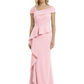 A-Line Satin Cap Sleeves Mother of the Brides Dresses Floor Length For Wedding