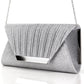 Women Handbags Clutch Purses Shining Bags For Wedding Party Prom Sparkly Bag-Silver