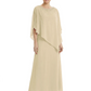 Elegant Mother of Bride Dresses Evening Gowns Trending 2026 Styles with Asymmetric Cape