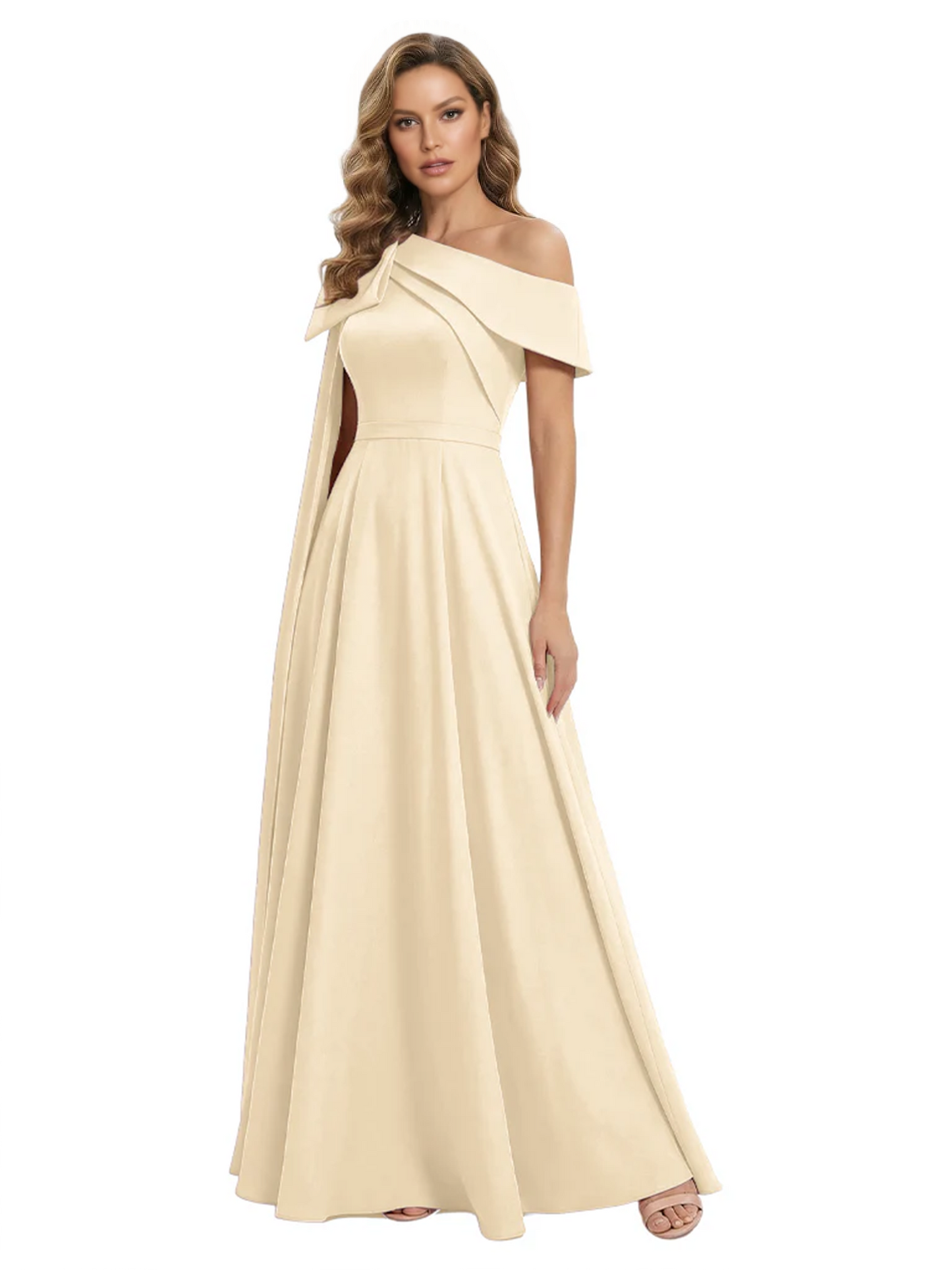One Shoulder Elegant Mother of the Brides Dresses Mom Outfits Wedding Party