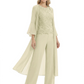 Elegant Pink 3-Piece Pant Set Trending 2026 Styles with Lace Wide-Leg Pants