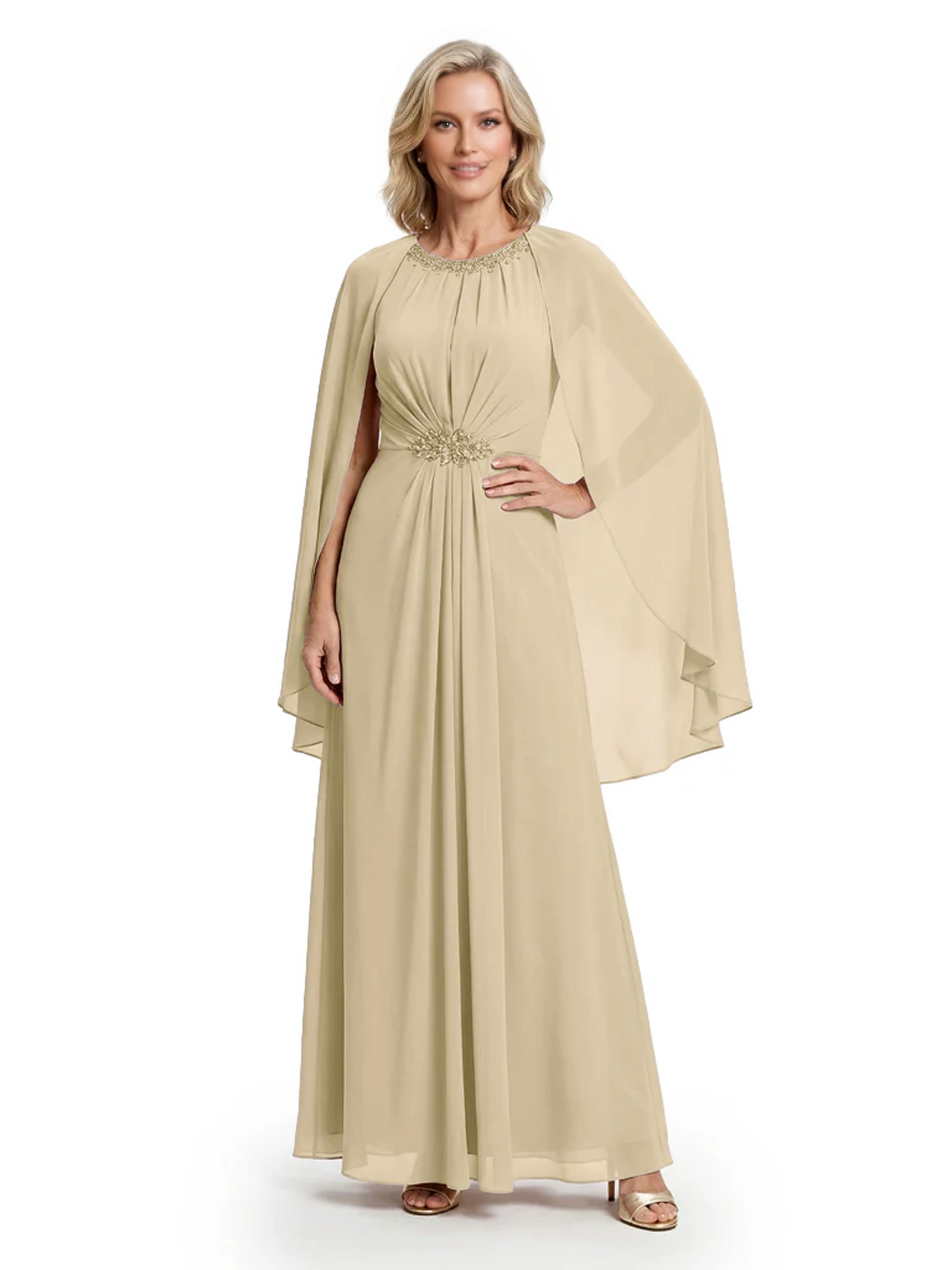 Floor Length Chiffon Mother of the Brides Dresses Wedding Party Gowns For Mom