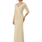 Elegant 3/4 Sleeve Mother of the Brides Dresses Mom Outfits Wedding Satin