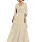 Luxury Formal Mother of Bride Dress Sparkling Sequin Top & Flowy Chiffon Skirt with Shawl