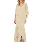 Chic Long A-Line Chiffon Mother of the Brides Dresses Sequin Mom Outfits