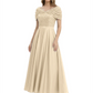 Luxury Formal Dress Sparkling Sequin Top Mother of Bride Dress Silk Satin A-Line Gowns
