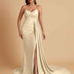 Sexy Soft Satin Mermaid V-neck Floor-Length Mermaid Bridesmaid Dresses