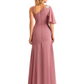 Embroidered Lace Bodice Mother of the Bride Dress Chiffon Maxi Dress Plus Size