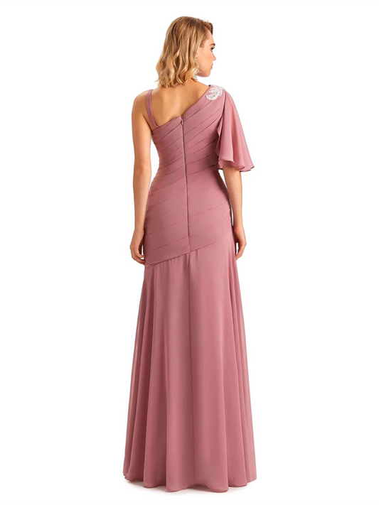 Embroidered Lace Bodice Mother of the Bride Dress Chiffon Maxi Dress Plus Size