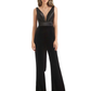 Mother of the Bride Jumpsuit Plunging V-Neck Velvet Wide-Leg Evening Outfit
