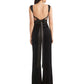 Mother of the Bride Jumpsuit Plunging V-Neck Velvet Wide-Leg Evening Outfit